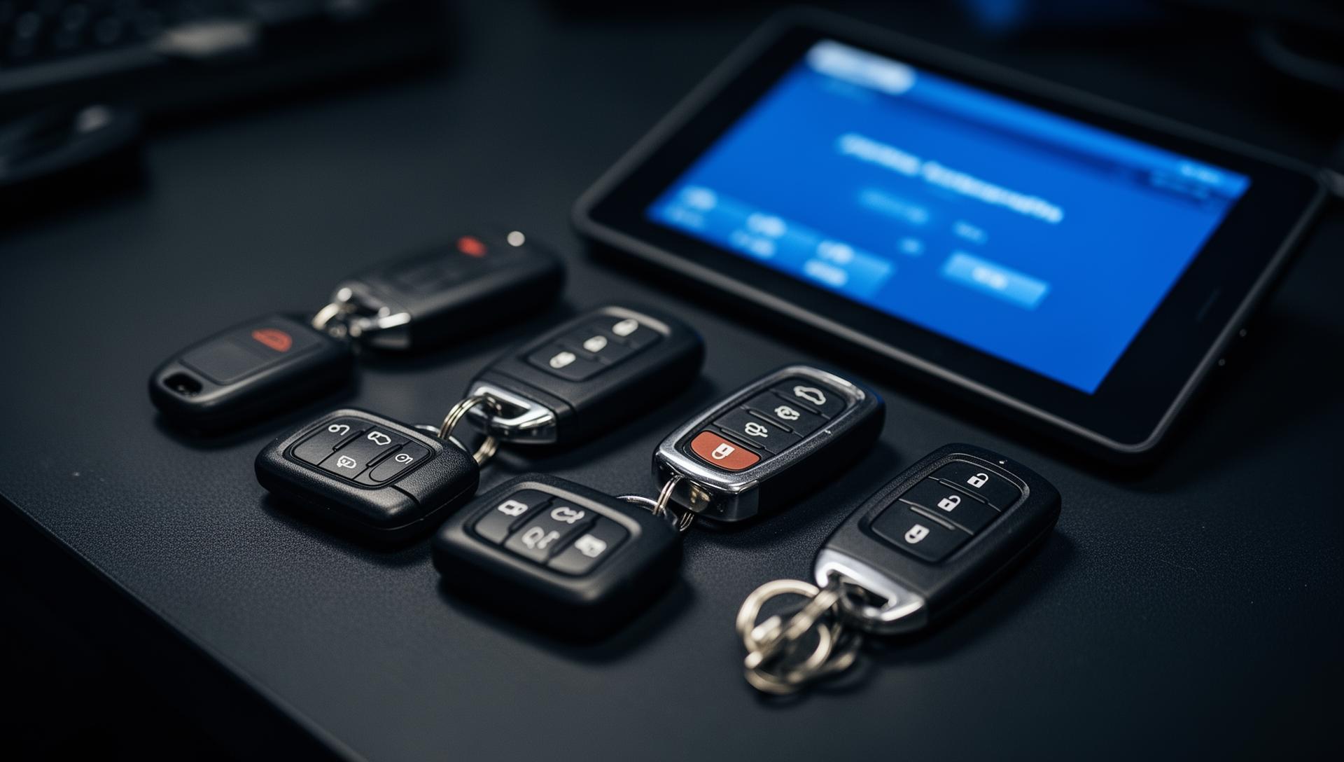Mobile automotive locksmith in Shelby Township programming car key fobs on-site